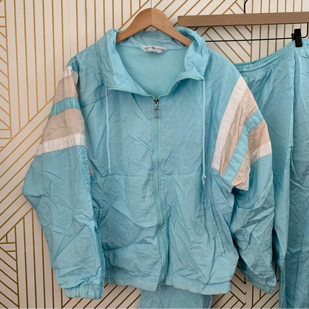 Vintage 1980s-1990s Great Cavalier by St Paul set Windbreaker track suit set L - Picture 3 of 11